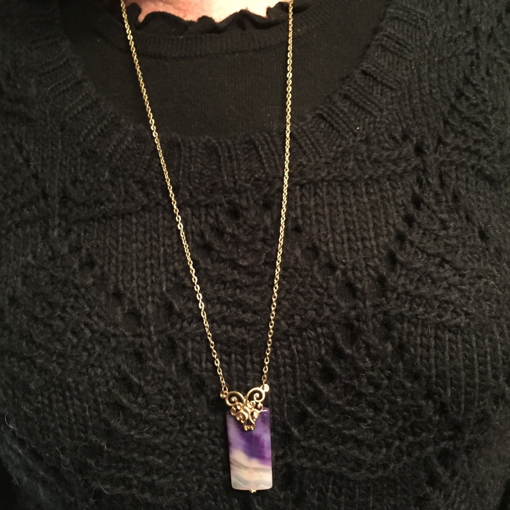 Amethyst Pendant Necklace